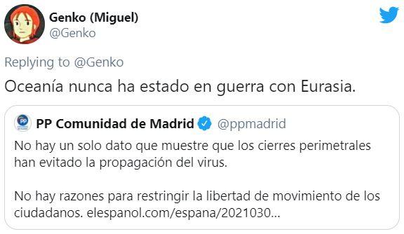 El hilo de Twitter que muestra las contradicciones del PP de Madrid 2